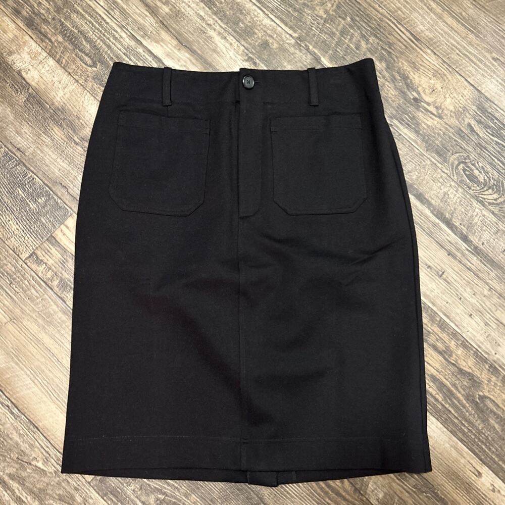 MAEVE BY ANTHROPOLOGIE The Colette Pencil Straight Skirt Black Pockets Midi XL